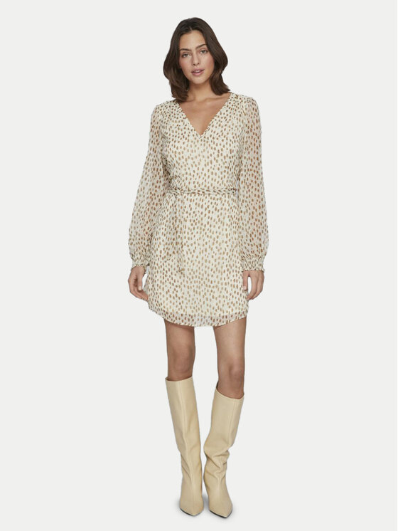 Vila Vila Sommerkleid Falia 14092010 Beige Regular Fit