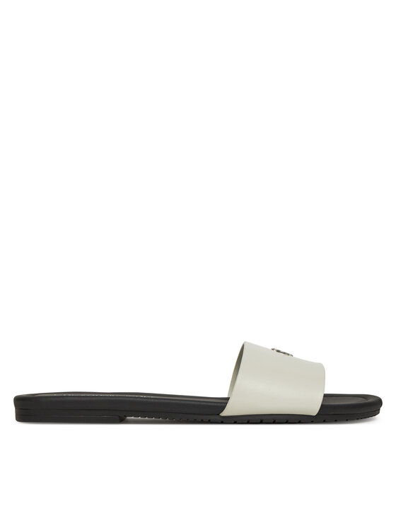 Damskie Klapki Calvin Klein Jeans, Rozmiar 40, Białe, Flat Sandal Slide Mg YW0YW01697