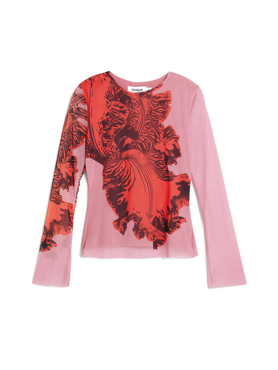 Desigual Desigual Блузка Orchid Lacroix 26SWTK50 Рожевий Slim Fit