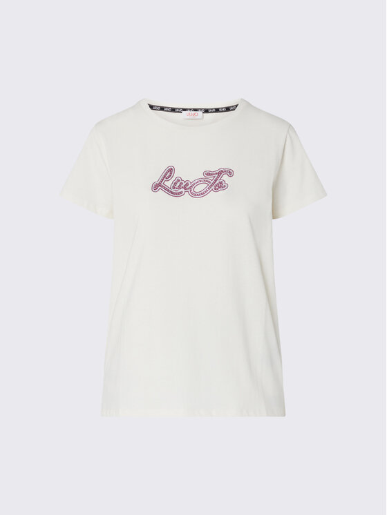 Liu Jo Liu Jo T-Shirt TF6283JS923Q9808 Biały Regular Fit
