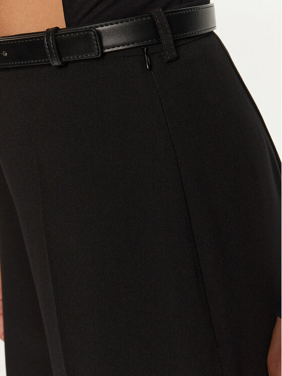 Elisabetta Franchi Elisabetta Franchi Riidest püksid PA-061-47E2-V300 Must Regular Fit