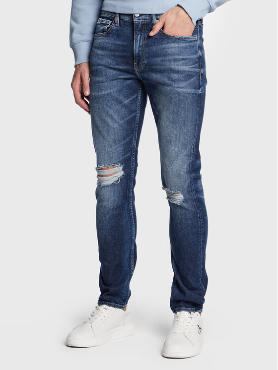 Calvin Klein Jeans Džinsi J30J322803 Zils Slim Taper Fit