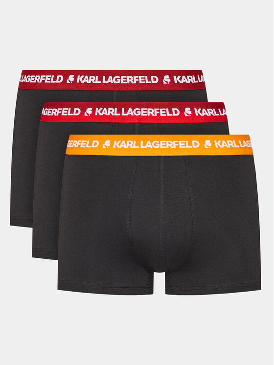 KARL LAGERFELD Set 3 parov boksaric Logo 220M2210 Črna