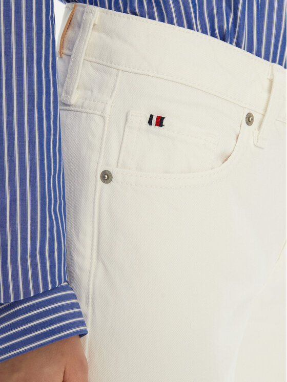 Tommy Hilfiger Tommy Hilfiger Blugi WW0WW44331 Alb Regular Fit
