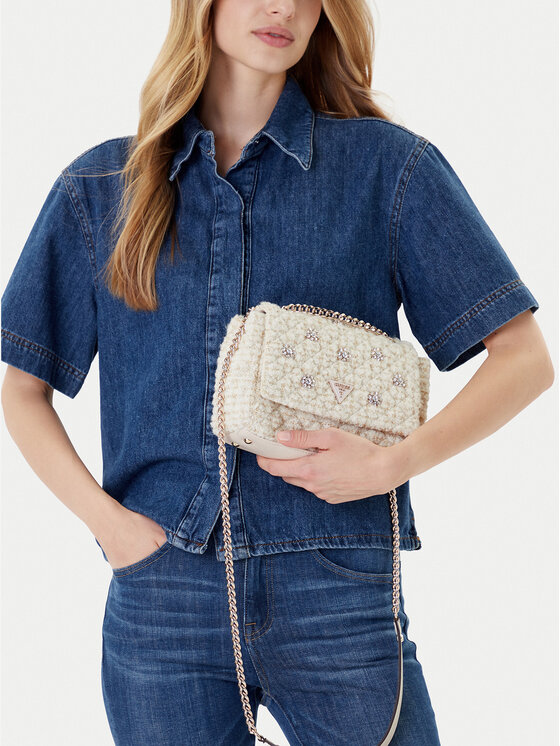 Guess Guess Дамска чанта Everlee HWAT86 79210 Бежов
