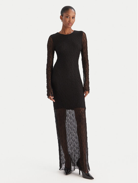 Eleh Eleh Rochie de seară EFW250330 Negru Slim Fit