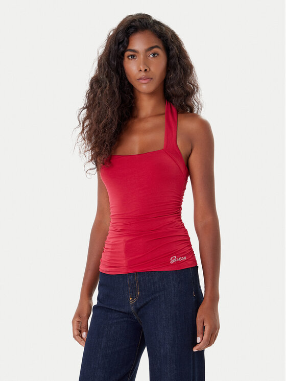 Guess Guess Felső W5YP28 KACM2 Piros Regular Fit