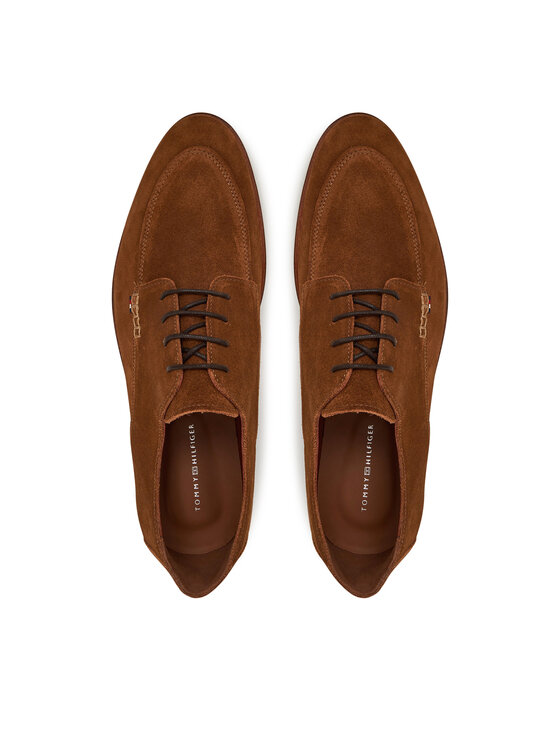 Tommy Hilfiger Tommy Hilfiger Cipele Hilfiger Thunit Suede M Toe Shoe FM0FM05468 Smeđa