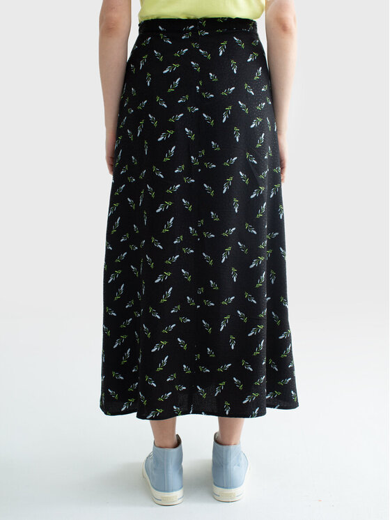 BIG STAR BIG STAR Spódnica midi DANNA_906_120 Czarny Basic Fit