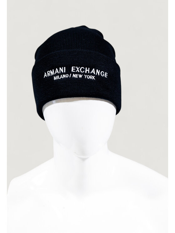 Armani Exchange Armani Exchange Czapka BEANIE HAT Niebieski