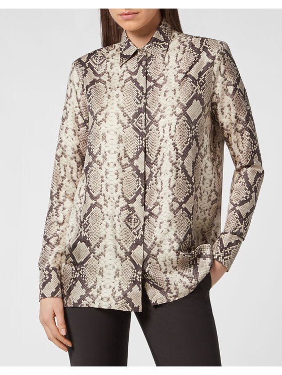 PHILIPP PLEIN PHILIPP PLEIN Košile 3023 Béžová Fitted Fit