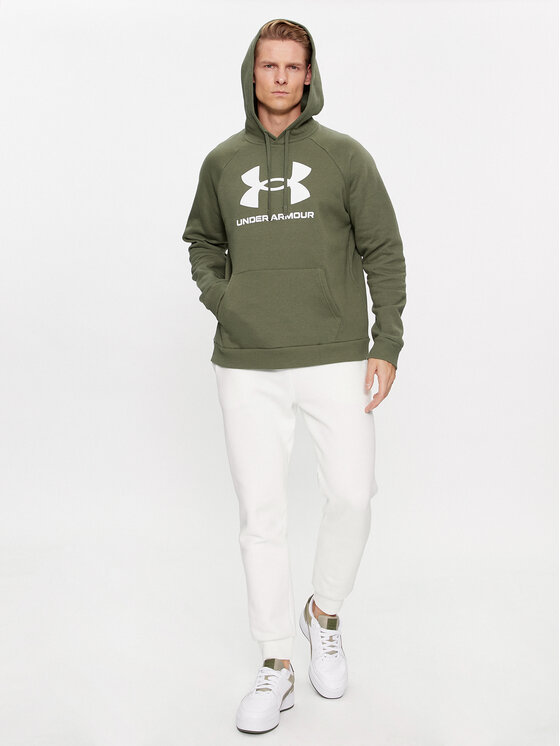 Under Armour Under Armour Majica dugih rukava Ua Rival Fleece Logo Hd 1379758 Kaki Loose Fit