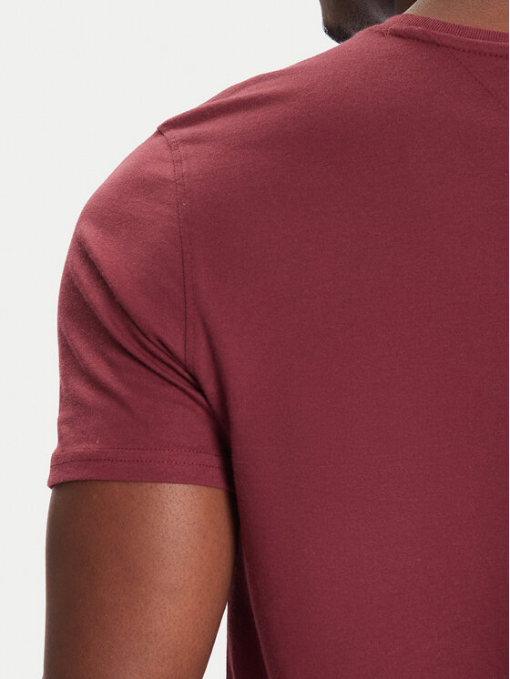 Tommy Jeans Tommy Jeans T-Shirt DM0DM04411 Dunkelrot Slim Fit