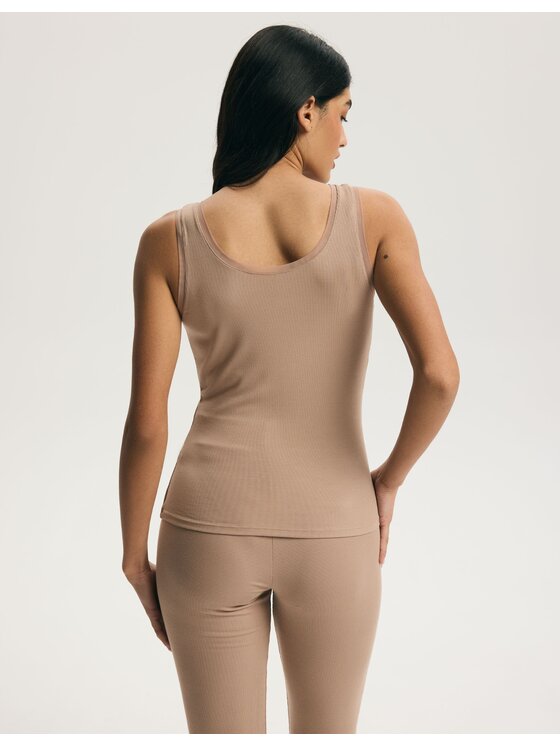 Esotiq Esotiq Top 45189 Beżowy Regular Fit