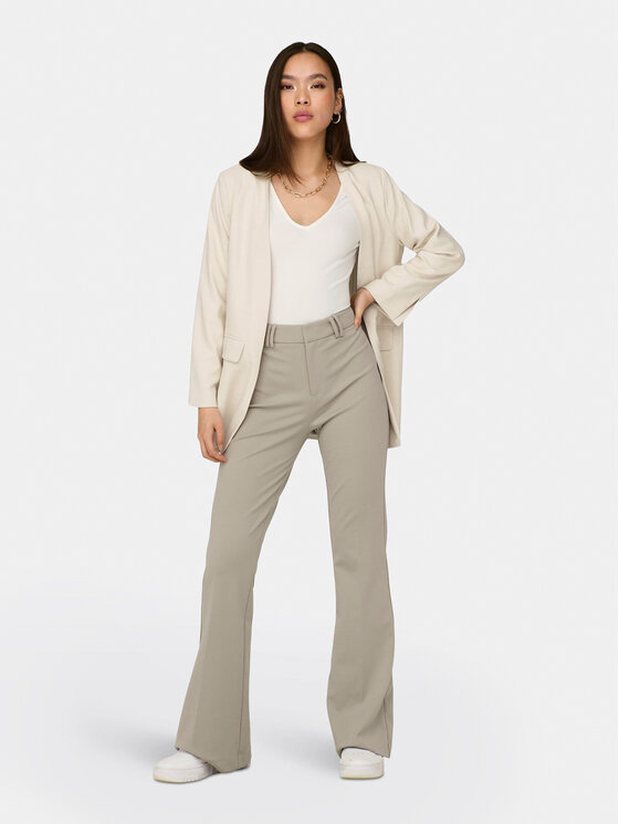 ONLY ONLY Kalhoty z materiálu Peach 15298660 Béžová Flared Fit
