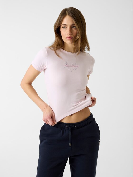 Guess Guess T-Shirt 183486 Fialová Classic Fit