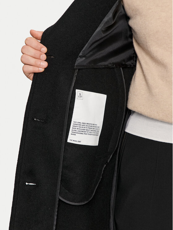 Marc O'Polo Marc O'Polo Vuneni kaput 408 0294 71265 Crna Regular Fit