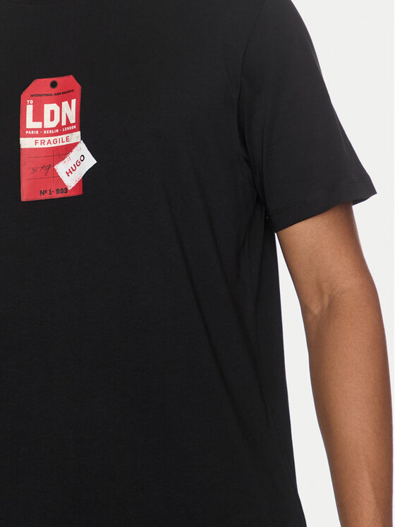 HUGO Hugo T-Shirt Ditroso 50516738 Schwarz Relaxed Fit