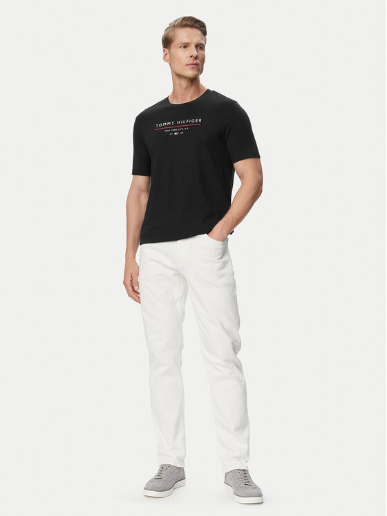 Tommy Hilfiger Tommy Hilfiger T-shirt Brand Love MW0MW44359 Crna Regular Fit