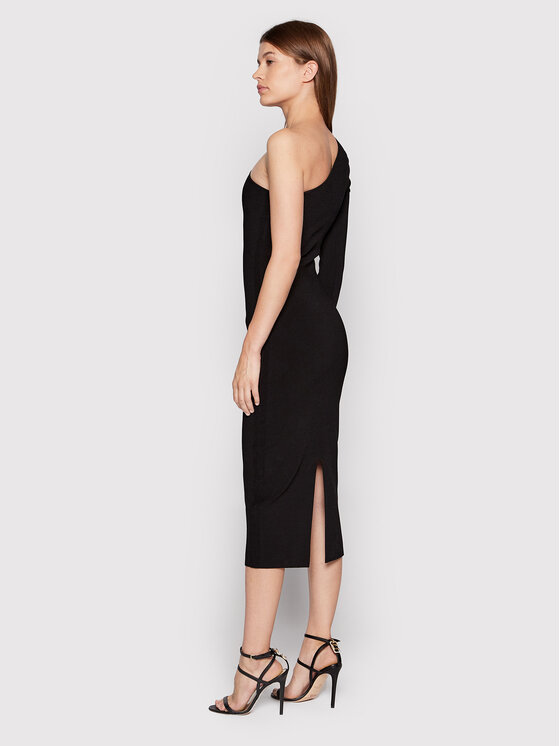 Victoria Victoria Beckham Victoria Victoria Beckham Φόρεμα κοκτέιλ One Shoulder 1222KDR003593A Μαύρο Slim Fit