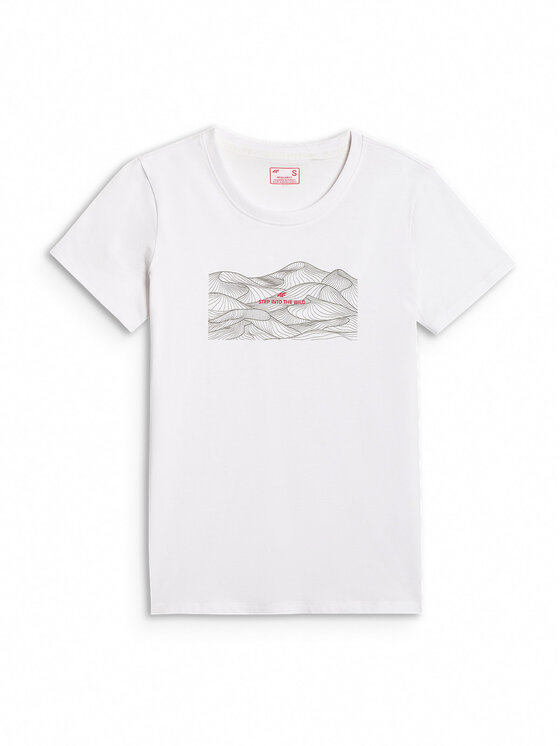 4F 4F T-Shirt TREKKING Biały Regular Fit