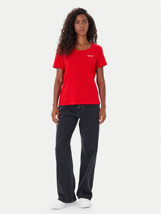 Mustang Mustang Футболка Alma 1016748 Червоний Regular Fit