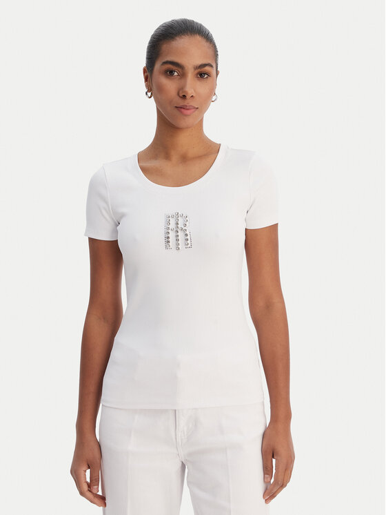 Fracomina Fracomina Футболка FP26ST3001J42701 Білий Slim Fit