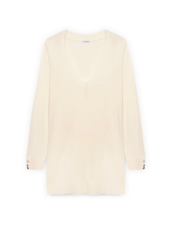 Fiorella Rubino Fiorella Rubino Maglione M408L007769N011 Crema Regular Fit