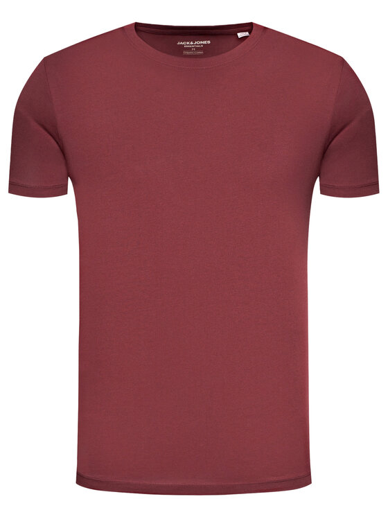 Jack & Jones Jack & Jones T-Shirt Basic 12156101 Μπορντό Slim Fit