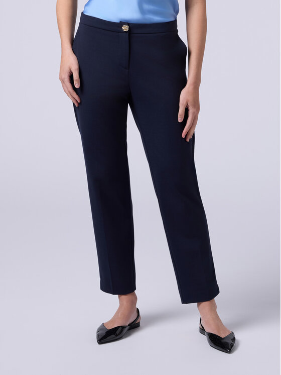 Oltre Oltre Spodnie materiałowe P293R108416N034 Niebieski Regular Fit