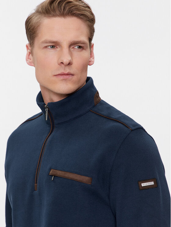 Bugatti Bugatti Felpa 8500 25050 Blu Regular Fit