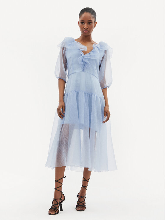 Custommade Custommade Kokteilinė suknelė Jaquelina 999344483 Mėlyna Regular Fit