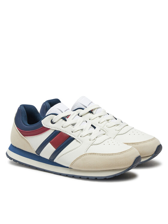 Tommy Hilfiger Tommy Hilfiger Sneakers Flag Low Cur Lace-Up Sneaker T3X9-33664-1269 Alb