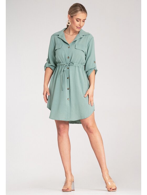 FIGL FIGL Vestito chemisier M1131 Verde Shirt Fit