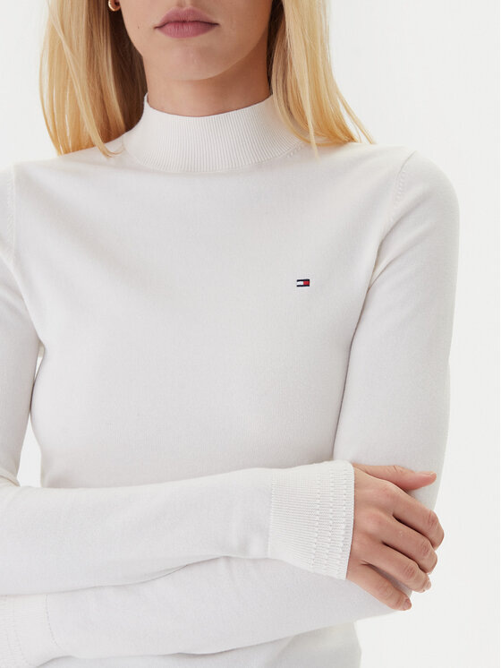 Tommy Hilfiger Tommy Hilfiger Sweter WW0WW47462 Écru Regular Fit