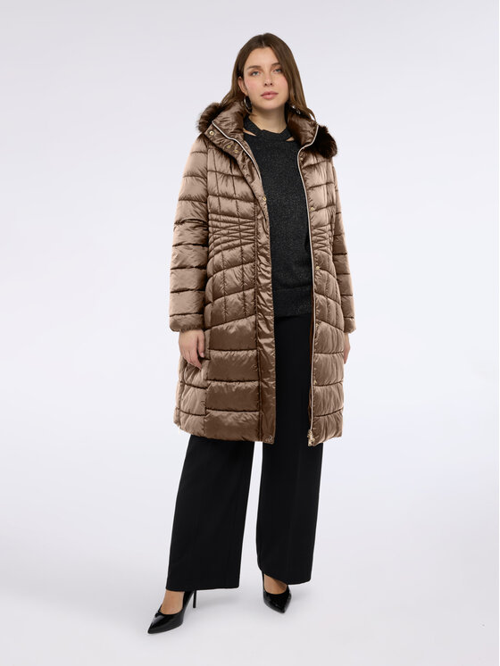 Fiorella Rubino Fiorella Rubino Giubbotto piumino F016T001445N002 Marrone Regular Fit