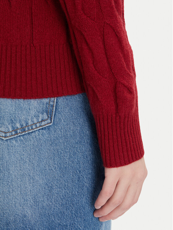 Tommy Hilfiger Tommy Hilfiger Pulover WW0WW43586 Roșu Regular Fit
