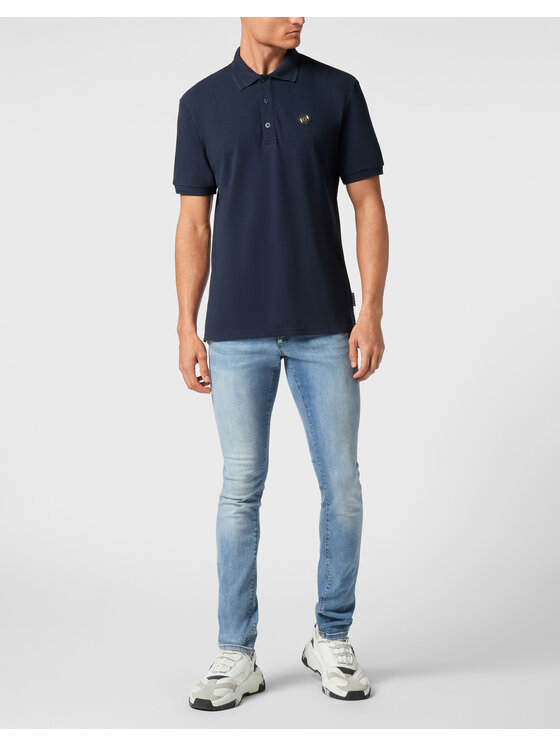 PHILIPP PLEIN PHILIPP PLEIN Polokošile 21691 Světle modrá Slim Fit