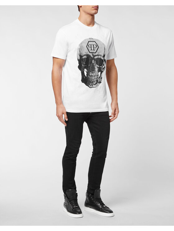 PHILIPP PLEIN PHILIPP PLEIN Tričko 3489 Biela Regular Fit