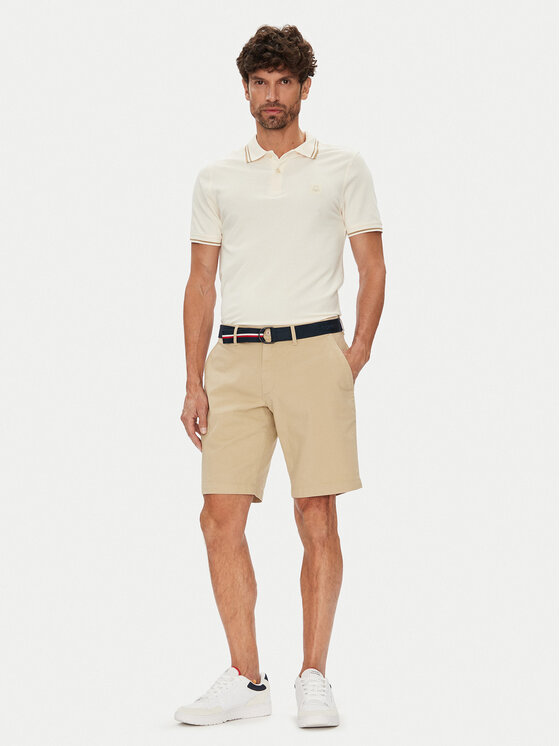 Tommy Hilfiger Tommy Hilfiger Riidest šortsid Brooklyn MW0MW39706 Beež Regular Fit