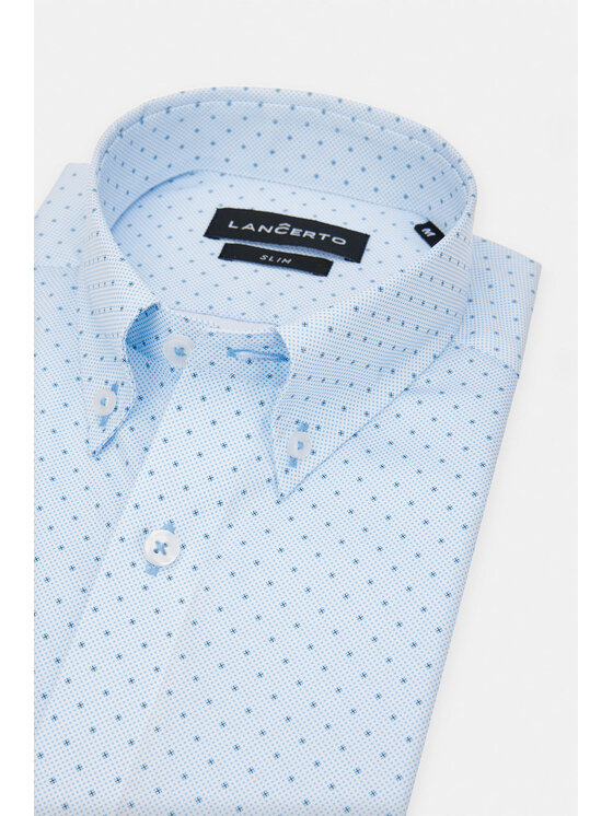 Lancerto Lancerto Koszula Milena KO073123000046 Błękitny Slim Fit