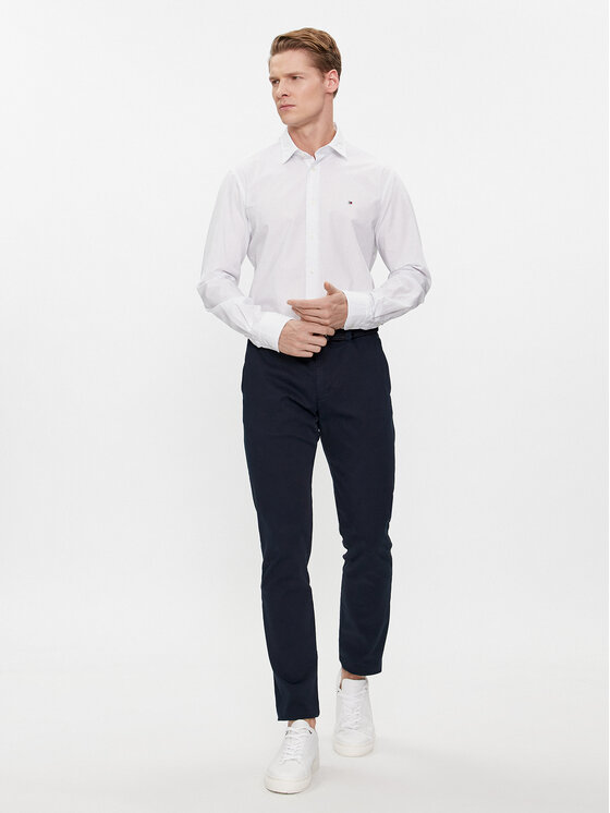 Tommy Hilfiger Tommy Hilfiger Πουκάμισο MW0MW34018 Λευκό Regular Fit