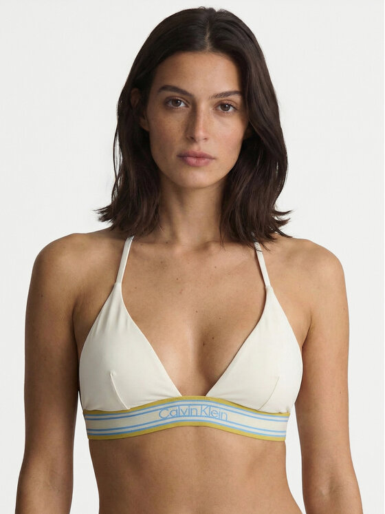 Calvin Klein Swimwear Bikini partea de sus LV00Q61214 Crem