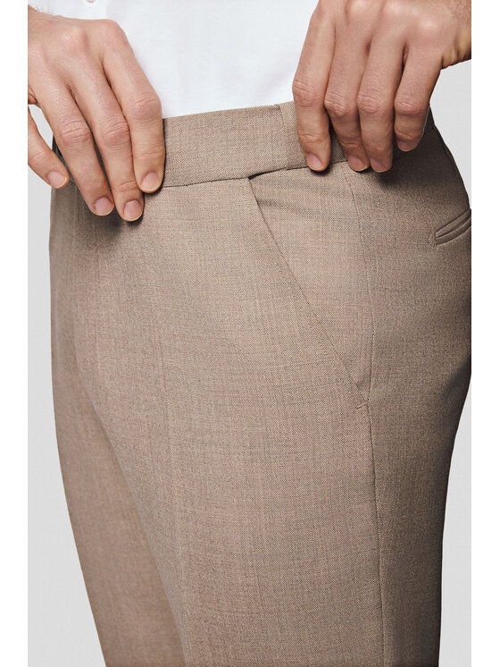 Lancerto Lancerto Garnitur Varma GA073125000006 Beżowy Slim Fit