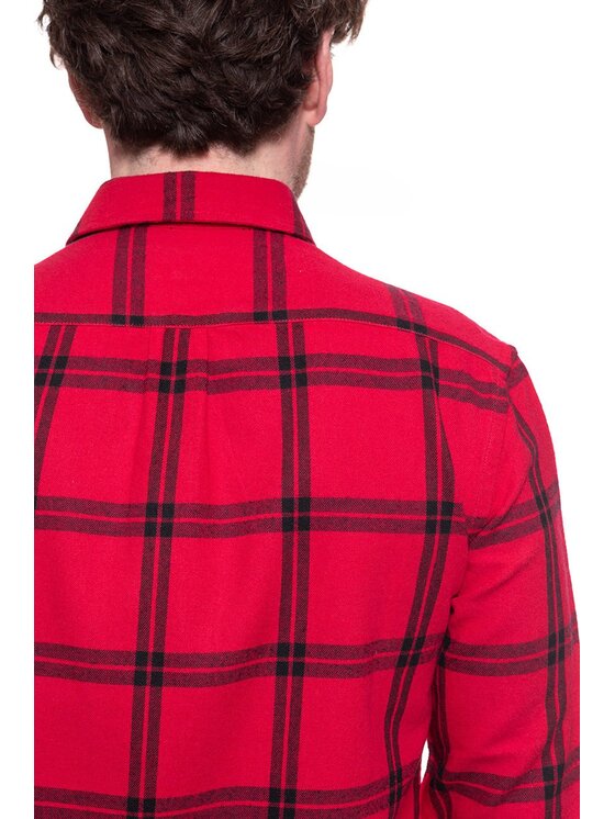 Wrangler Wrangler Camicia LS 1PKT SHIRT Rosso Regular Fit