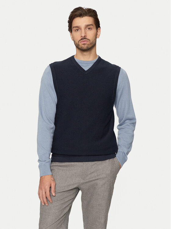 s.Oliver s.Oliver Pulover 2152687 Bleumarin Regular Fit