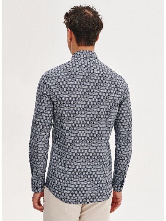 Pako Lorente Pako Lorente Koszula P25SF-1X-035 Granatowy Slim Fit