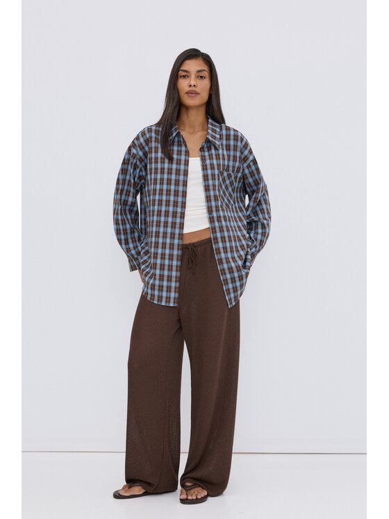 Estro Estro Πουκάμισο ER00119774 Μπλε Oversize