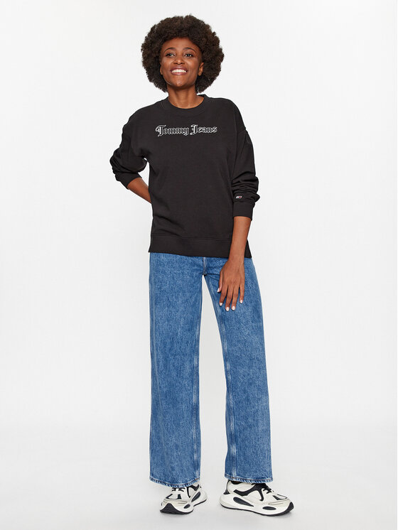 Tommy Jeans Tommy Jeans Μπλούζα Grunge DW0DW16401 Μαύρο Relaxed Fit