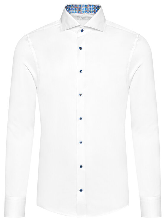 Stenströms Stenströms Srajca 784111 2395 Bela Slim Fit